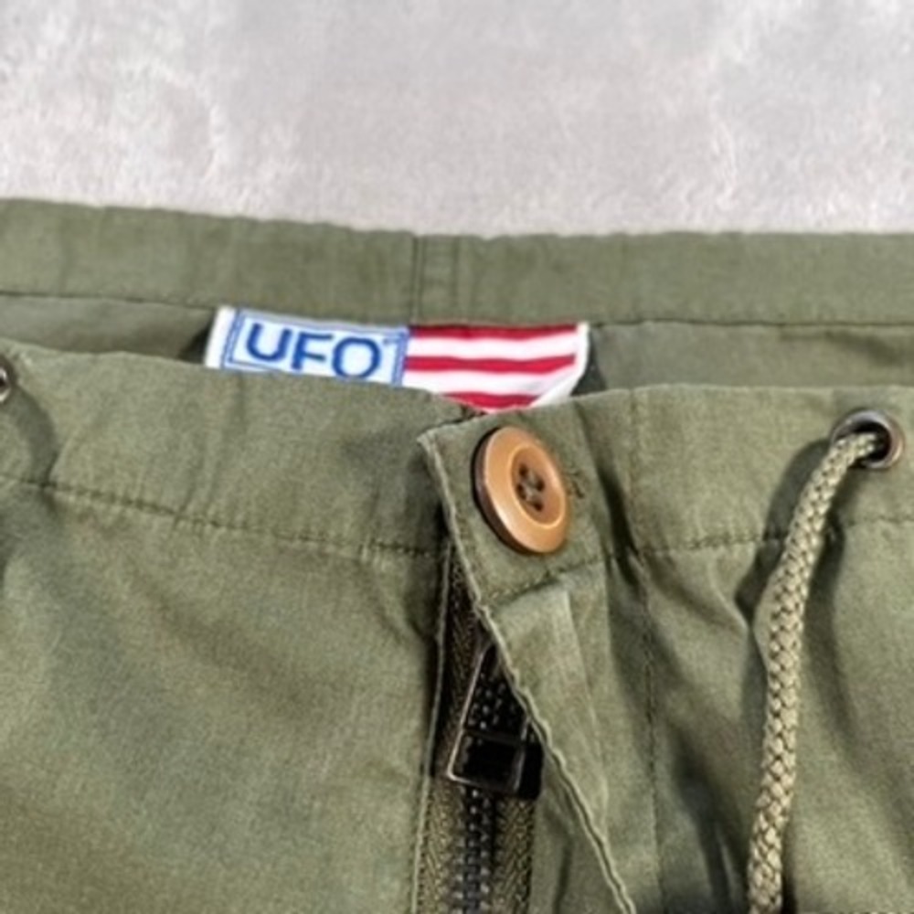 Vintage 90s UFO Parachute Cargo Pants Men's Size XL Green Baggy Rave Grunge Y2K - Picture 16 of 16